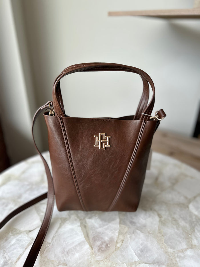 Caroline Hill Banks Mini Bucket Bag - D Chocolate