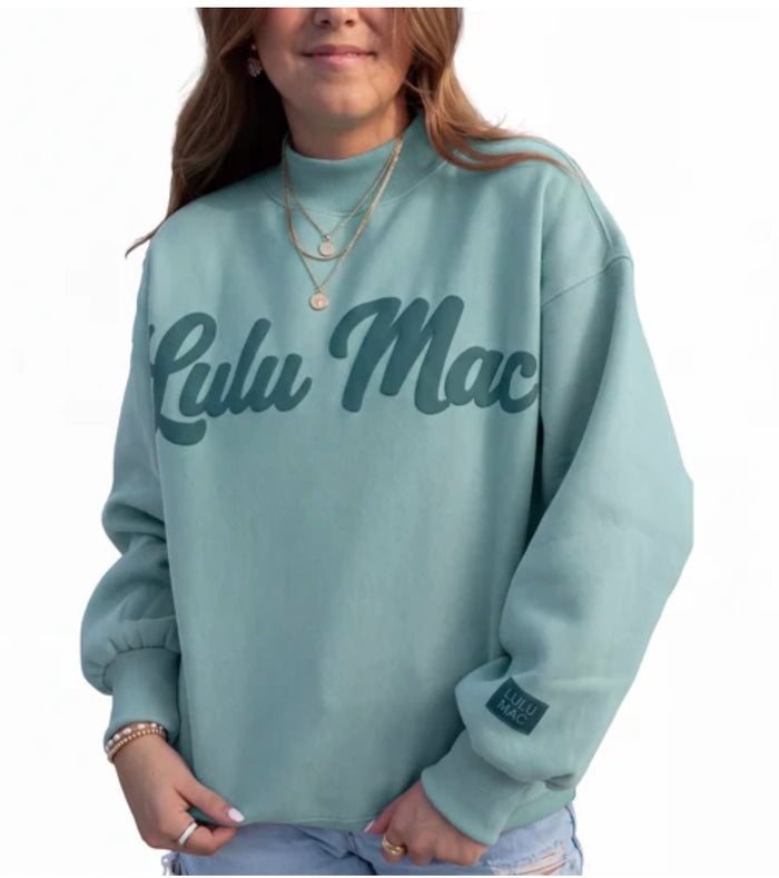 LULU MAC SCRIPT SWEATSHIRT GREEN/GREEN
