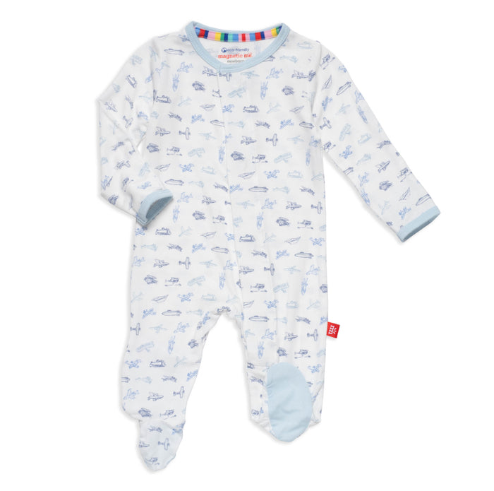 Magnetic Me Footie Blue Airplane Modal