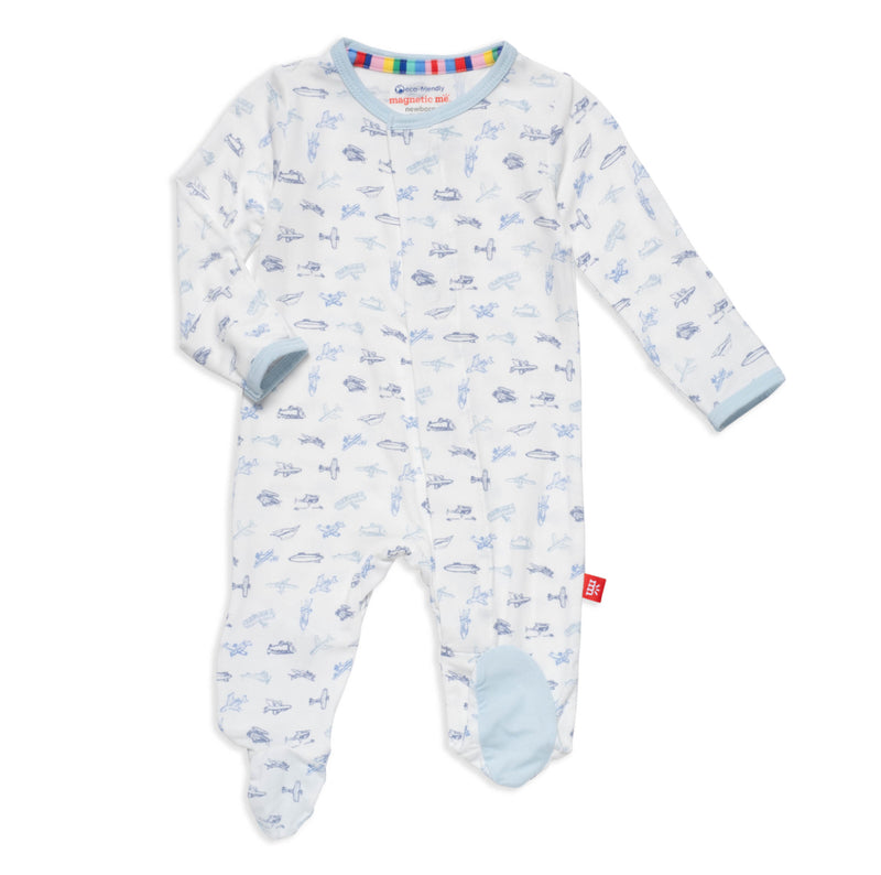 Magnetic Me Footie Blue Airplane Modal