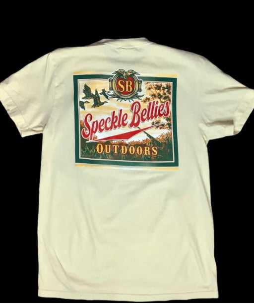 Speckle Bellies- SB Vintage Logo Pocket Tee- ivory