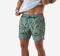 Burlebo-swim trunks-JUMBO MALLARDS GREEN