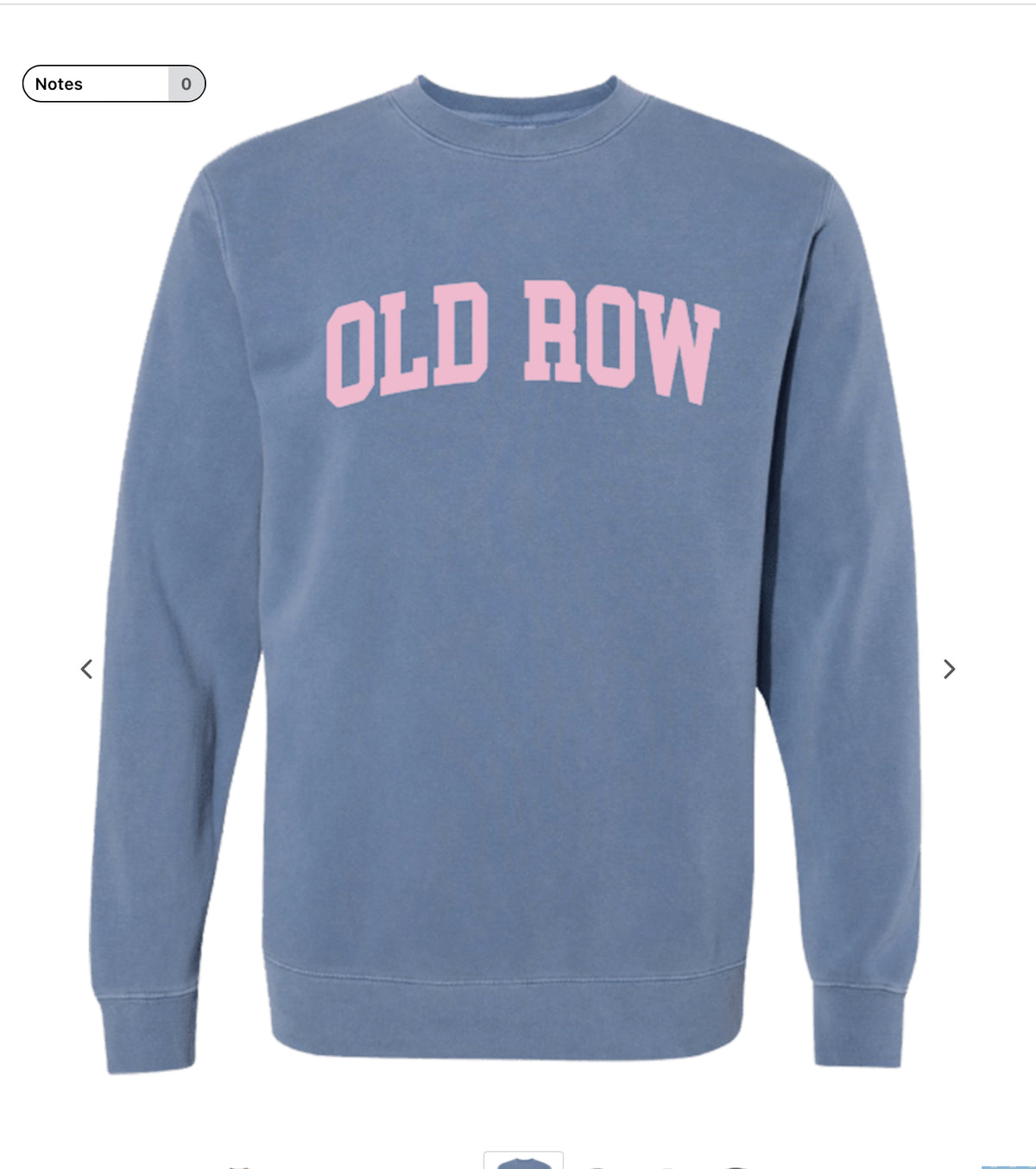 Old Row- Logo Crewneck Sweatshirt- Blue