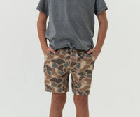 Burlebo Boy’s Athletic Shorts -Pintail Camo
