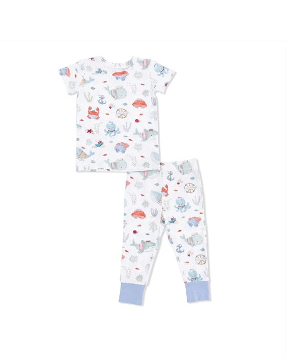 Angel Dear Short Sleeve Loungewear Set-Sailor Sea Creature