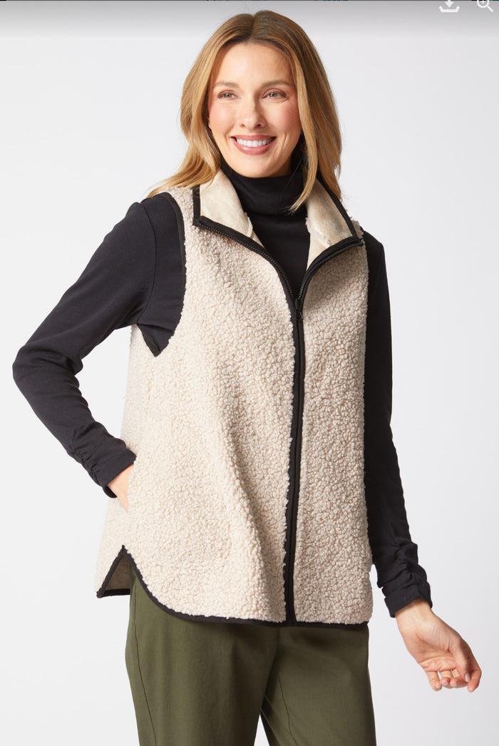 HABITAT REVERSIBE FAUX SUEDE ALLIE SHERPA VEST