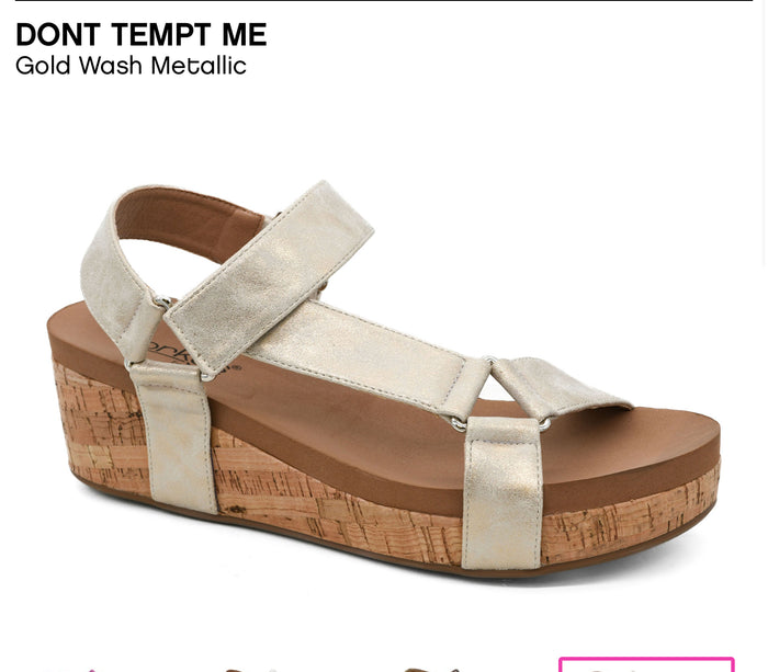 CORKYS DONT TEMPT ME- Gold Wash Metallic
