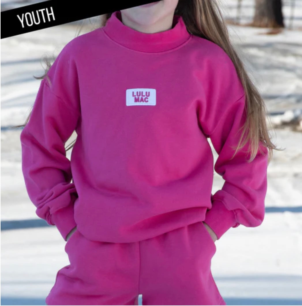 LULU MAC KID LONGSLEEVE TERRY CLOTH TOP