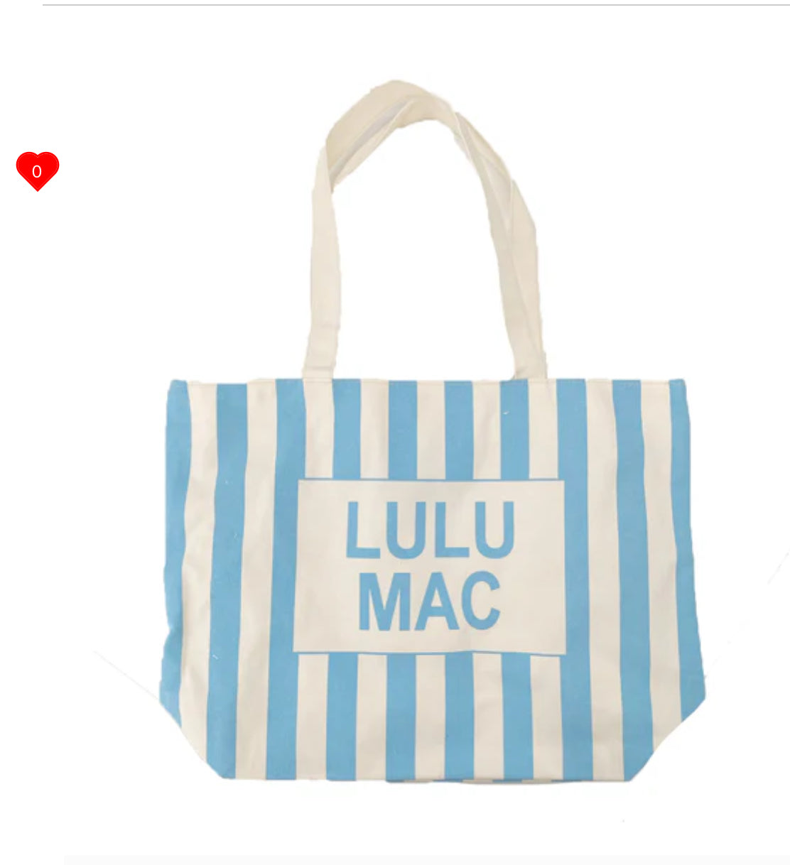 LULU MAC CANVAS TOTE BLUE/WHITE STRIPE