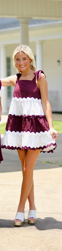 Shoulder Tie Mini Dress