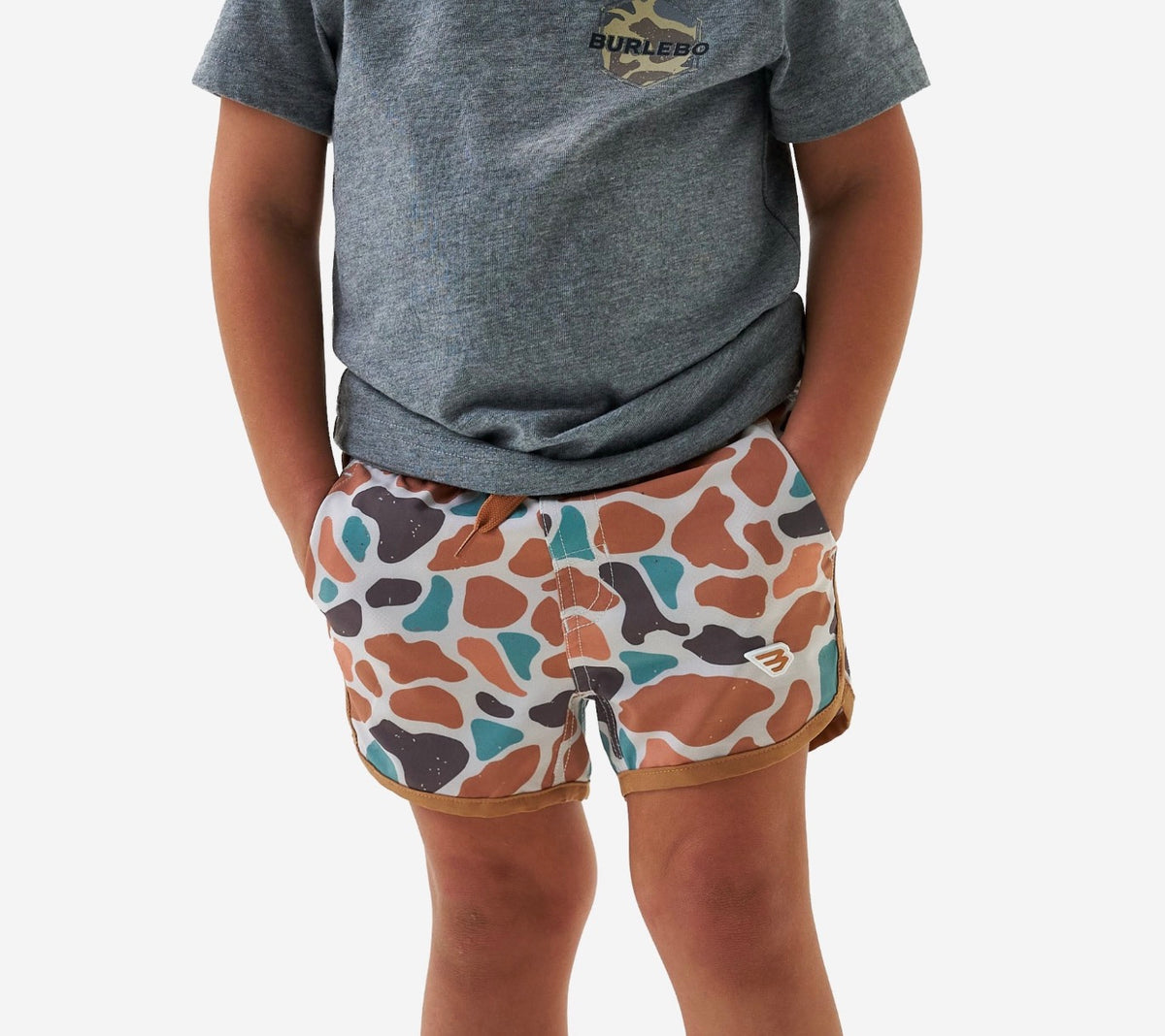 Burlebo-Youth Swim Trunk -BAYSIDE CAMO