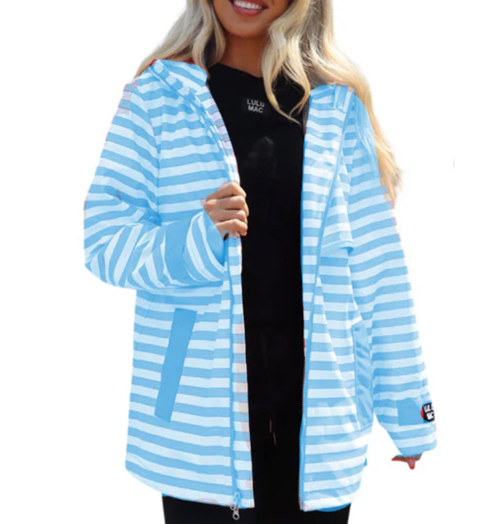 LULU MAC RAINCOAT DARBY BLUE/WHITE