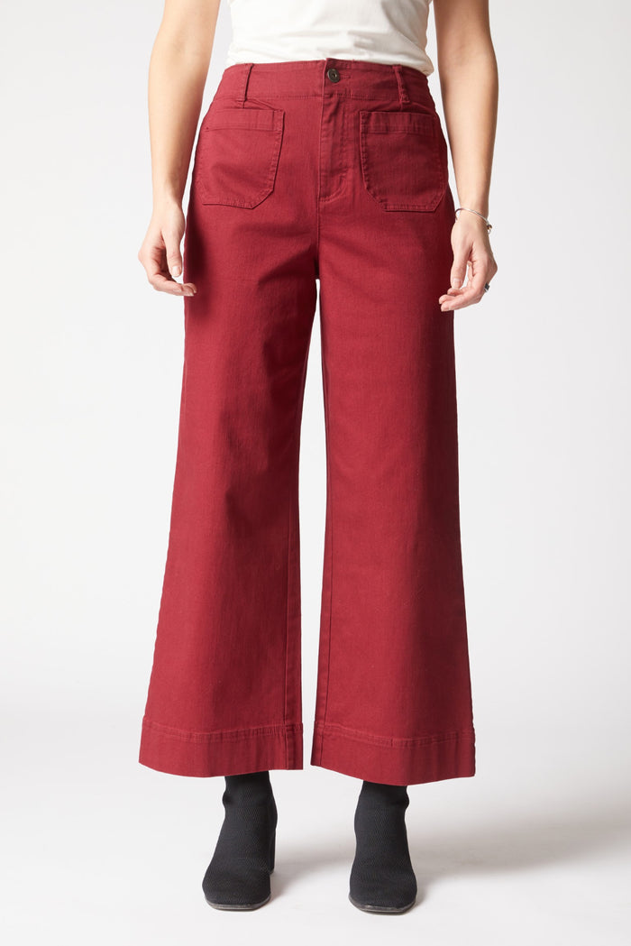 HABITAT STRETCH DENIM WIDE LEG ANKLE JEAN