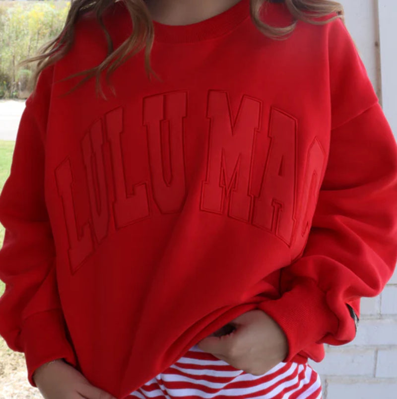 LULU MAC MONO-2225 RED SWEATSHIRT