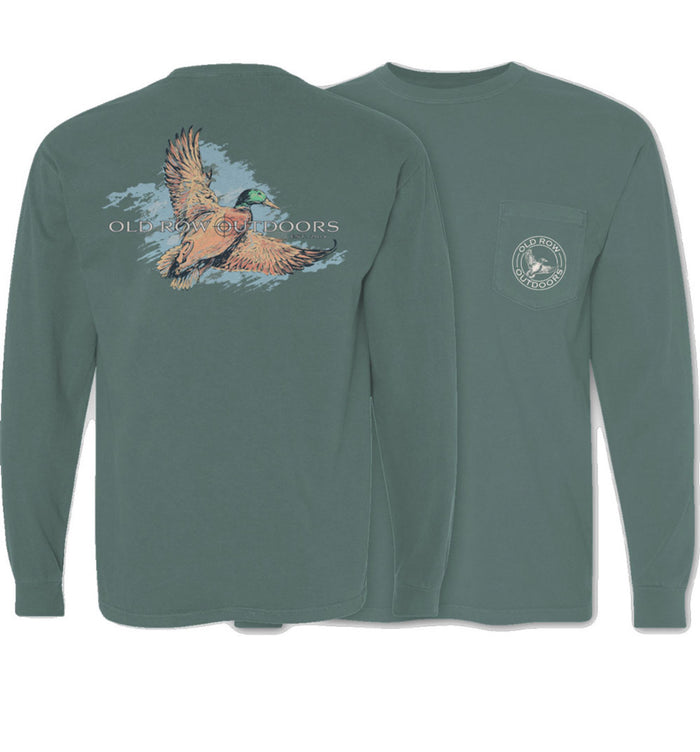 Old Row- Long Sleeve Pocket Tee Outsdoors Mallard 3.0-Sage
