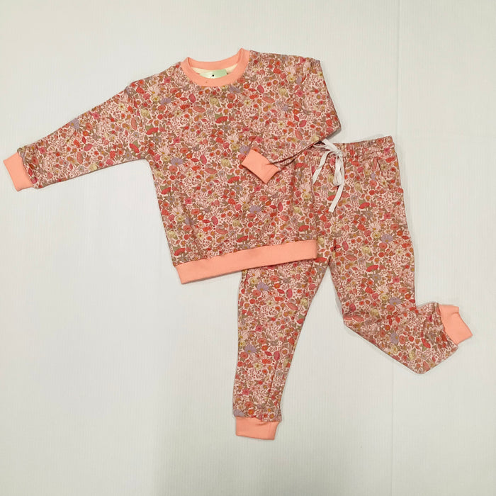 Sage & Lilly Persimmon Floral Jogger Set