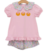 Trotter Street Pumpkin Floral Short Set