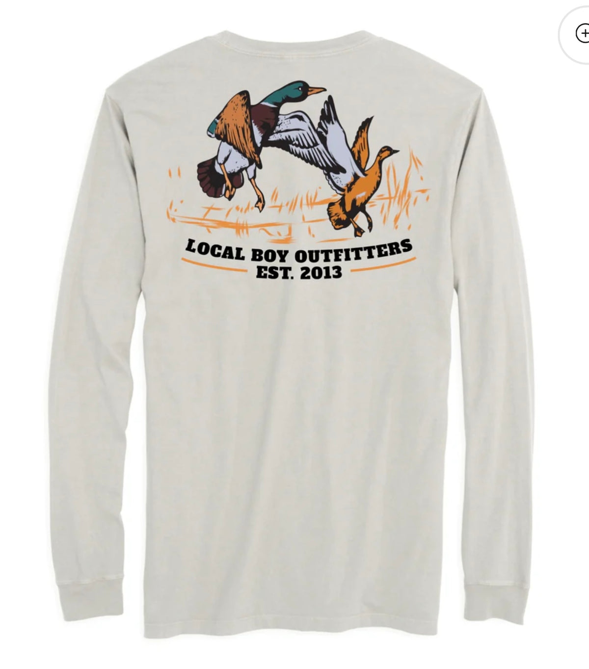 Local Boy-L/S Damon's Ducks T-Shirt-SIL