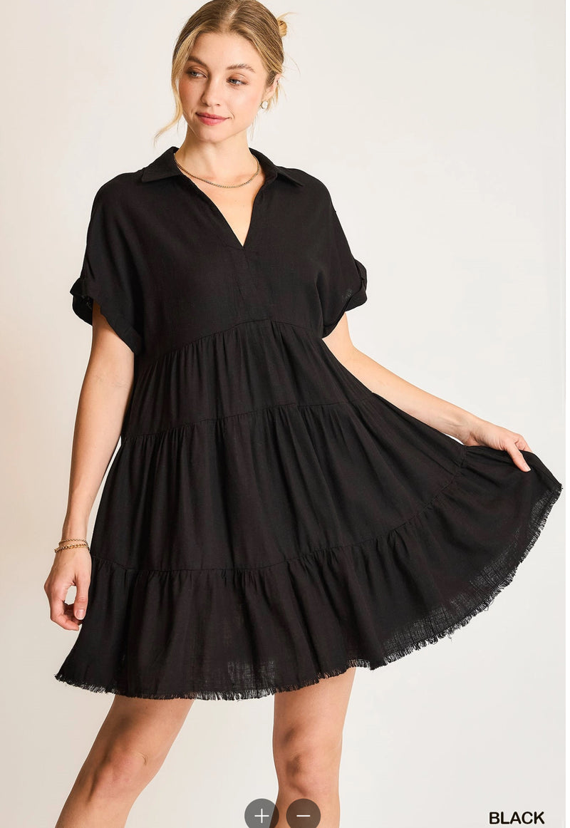 Sunny Breeze Tiered Mini Dress