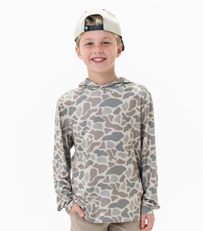 Burlebo- youth performance hoodie-Classic Deer Camo