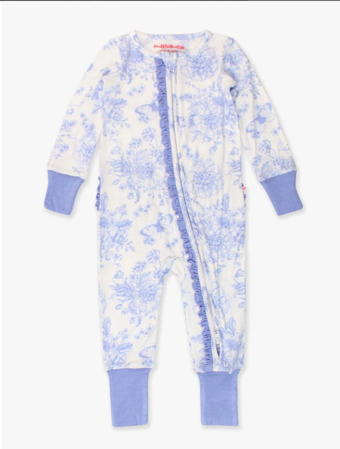 RuffleButts One Piece Convertible Pajamas
