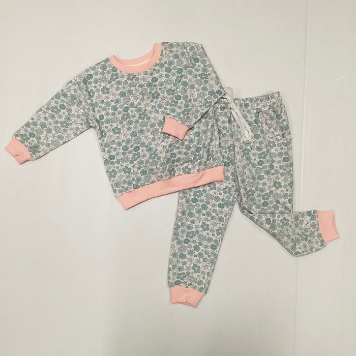 Sage & Lilly Ice Blue Floral Jogger Set