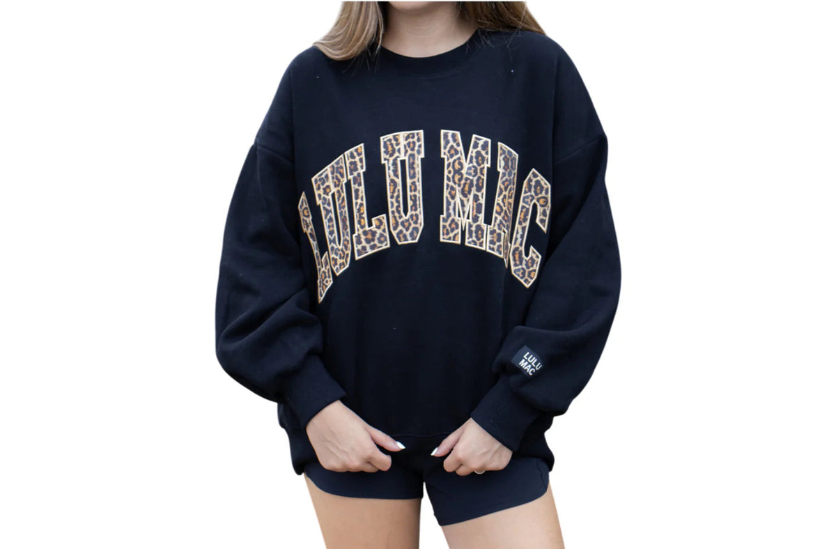 Lulu Mac Black Leopard Sweatshirt