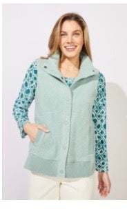 ESCAPE HEATHER  FLEECE SNAP VEST