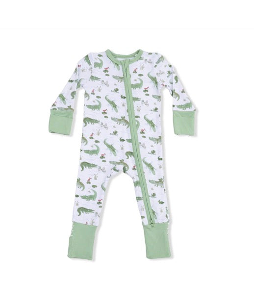 Angel Dear Convertible Romper- Crayon Alligators
