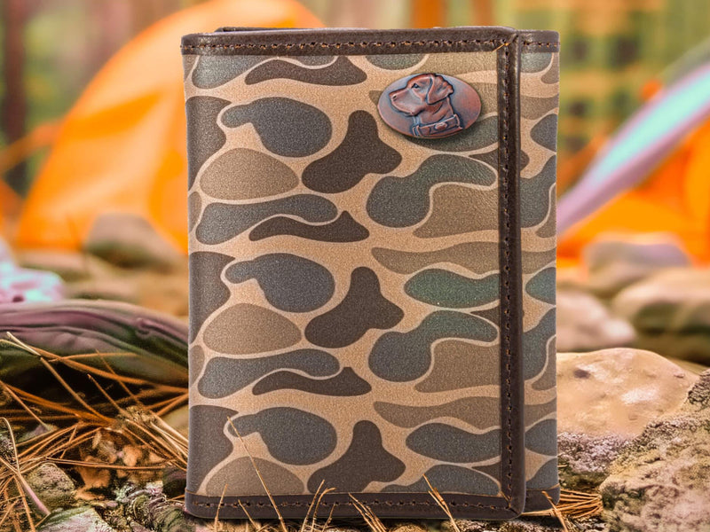 Zep-Pro TRIFOLD OLD SCHOOL CAMO LEATHER WALLET
