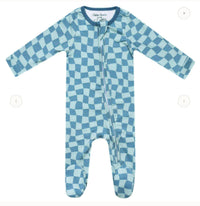 Copper Pearl Zip Footie 0-3m