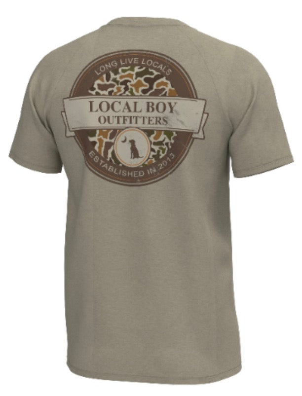 Local boy-Graphic S/S Heather Blend Crew - Vintage Sphere