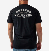 Burlebo-SHORT SLEEVE TEE - BURLEBO OUTDOORS LOGO - BLACK