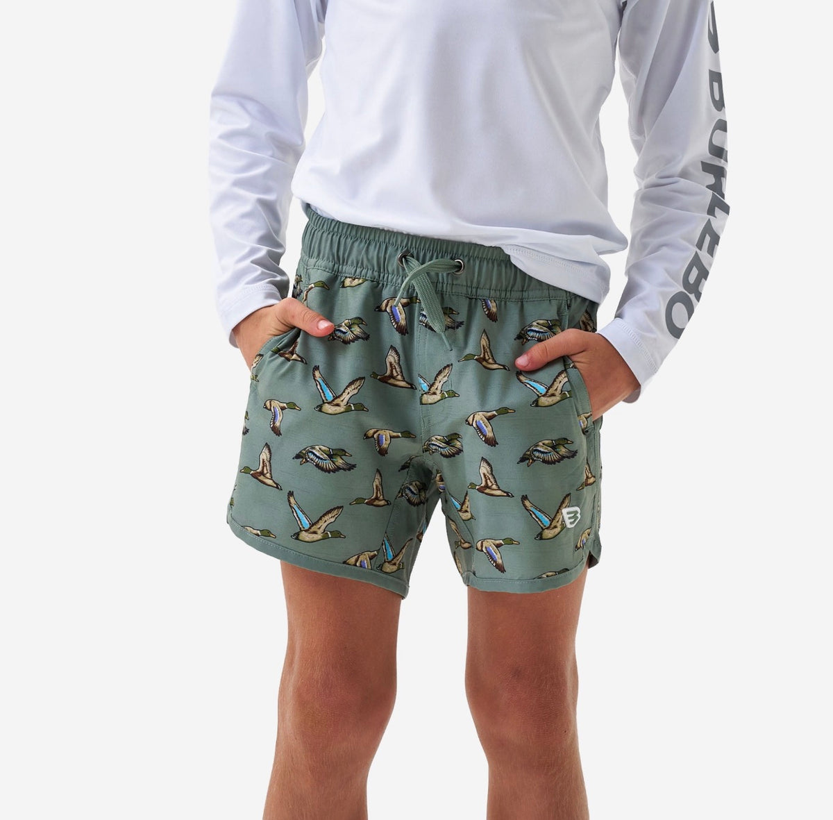 Burlebo-Youth Swim Trunk - Jumbo mallards green