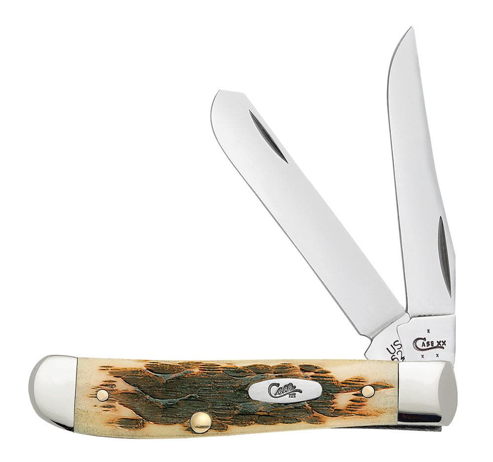 Case Knives - Amber Bone Peach Seed Jig