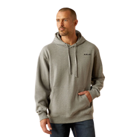 ARIAT-MEN'S BOLD HEX GREY HEATHER HOODIE