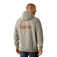 ARIAT-MEN'S BOLD HEX GREY HEATHER HOODIE