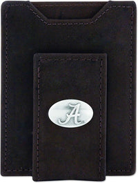 Zep-Pro - 
Alabama Men's Brown Crazyhorse Leather Front Pocket Concho Wallet