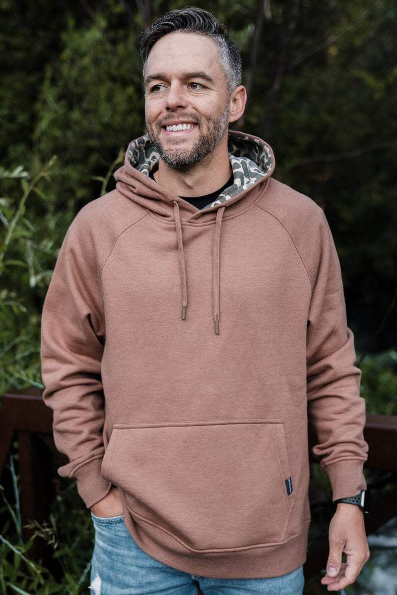 Burlebo-Fleece Hoodie -Fleece Hoodie - Heather Brown