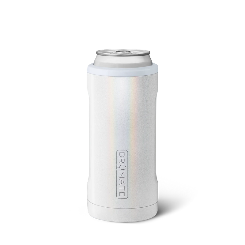Hopsulator Slim Glitter White| 12oz Slim Cans