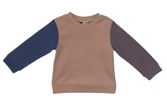 Banana Split Colorblock Sweatshirt-Blush