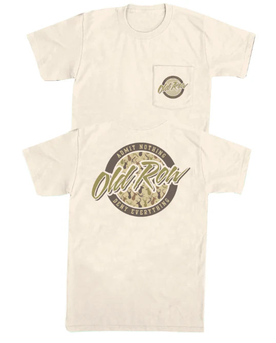 Old Row -Deer Camo Circle Logo Pocket Tee