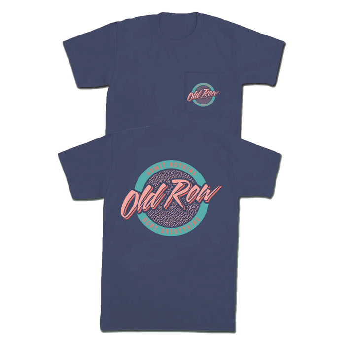 Old Row -CIRCLE LOGO POCKET SHORT SLEEVE T-SHIRT IN MIDNIGHT
