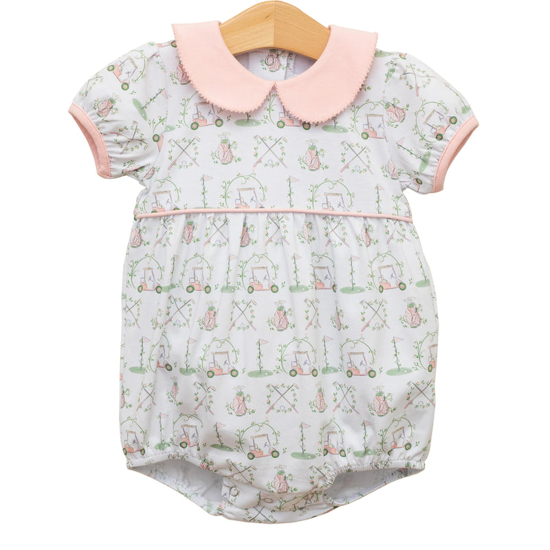 Trotter Street Hole in One Collared Bubble- Pink