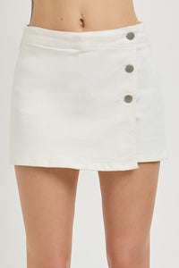 RISEN HIGH RISE BUTTON DOWN SKORTS