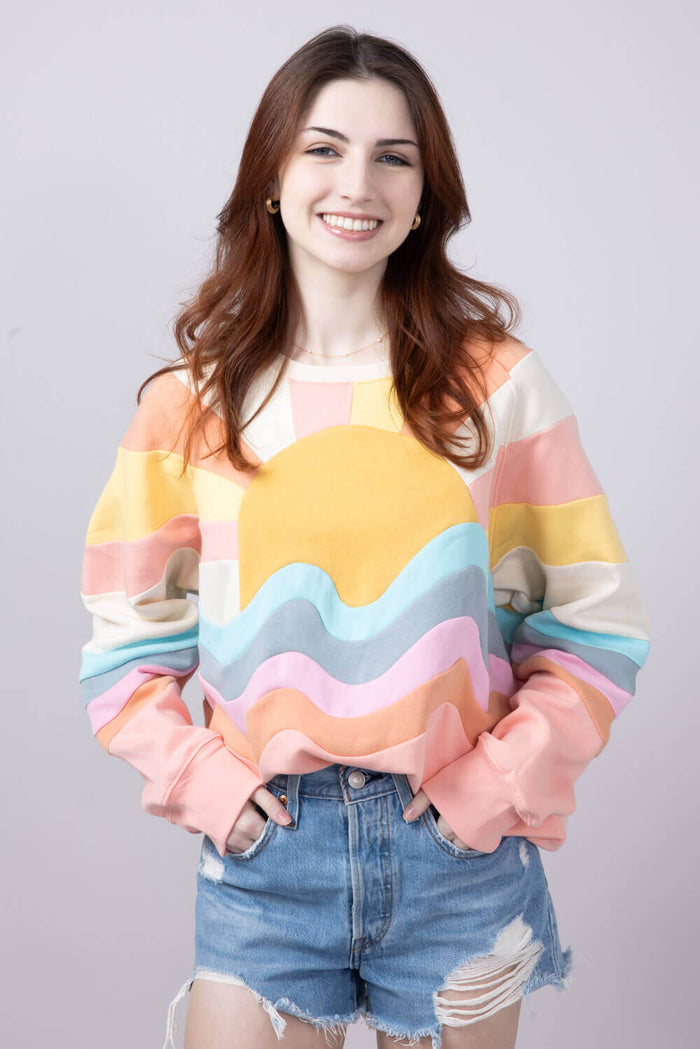 Simply Southern Patchwork Sweatshirt