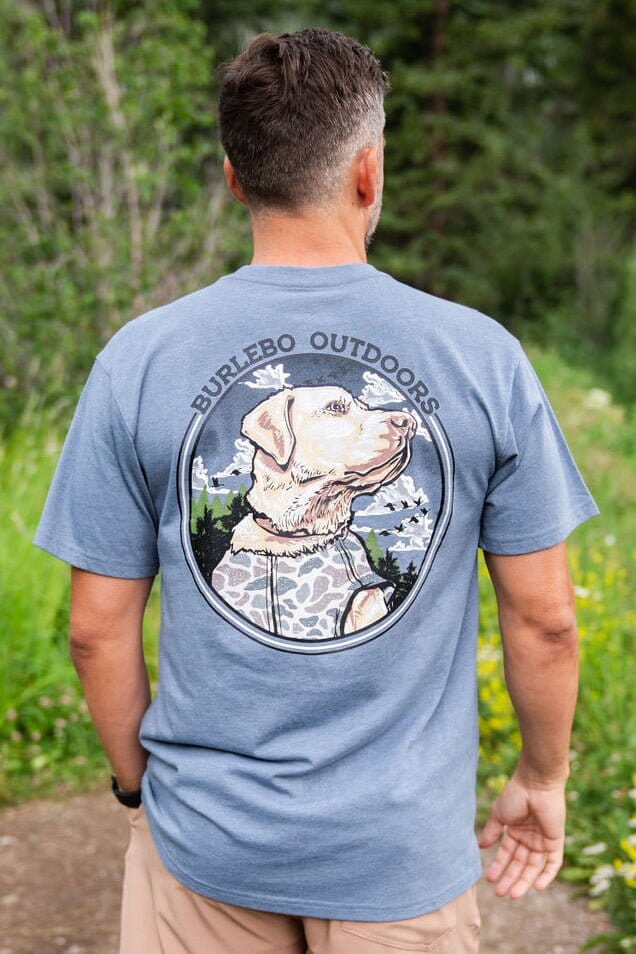 Burlebo-Camo Hunting Dog - SS - Heather Blue Jean