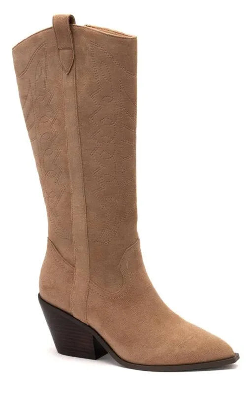 Corkys Howdy Boots in Camel Suede