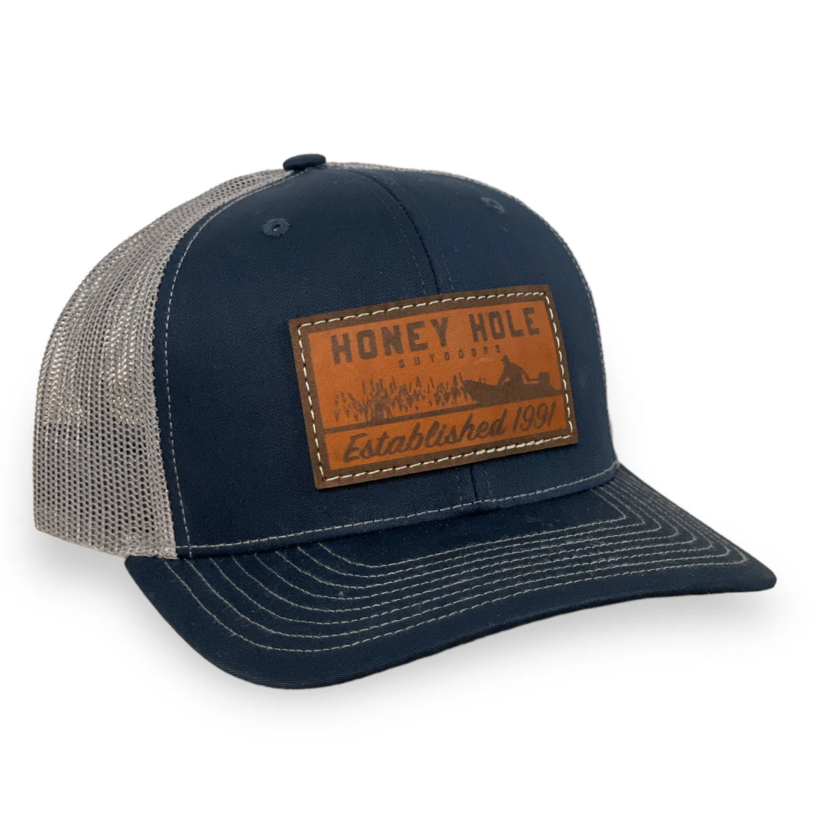 HONEY HOLE OUTDOORS-SNAPBACK - LEATHER CAT TAIL