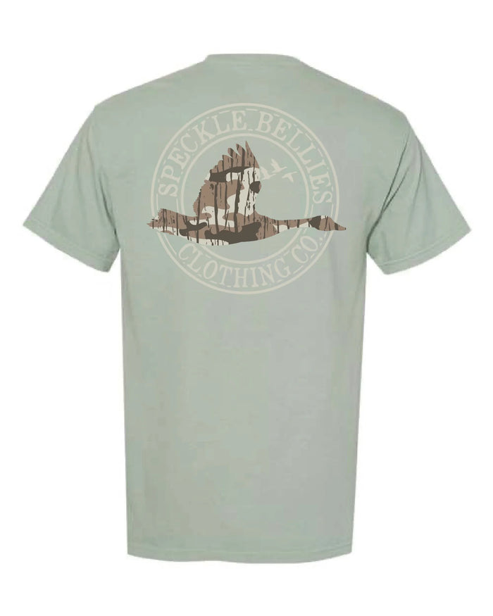 Speckle Bellies Down South Camo Circle Logo
